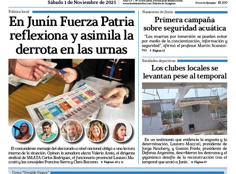 Sábado 1 de noviembre de 2025