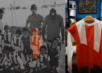 Subastan la primera camiseta que usó Lionel Messi en Rosario