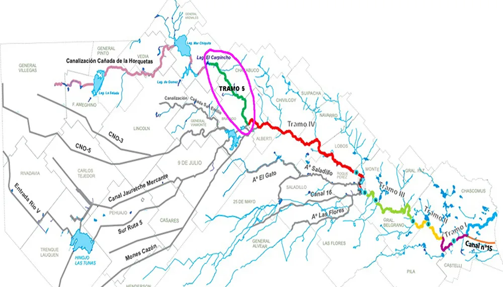 La Provincia licitará un tramo clave de la cuenca del río Salado
