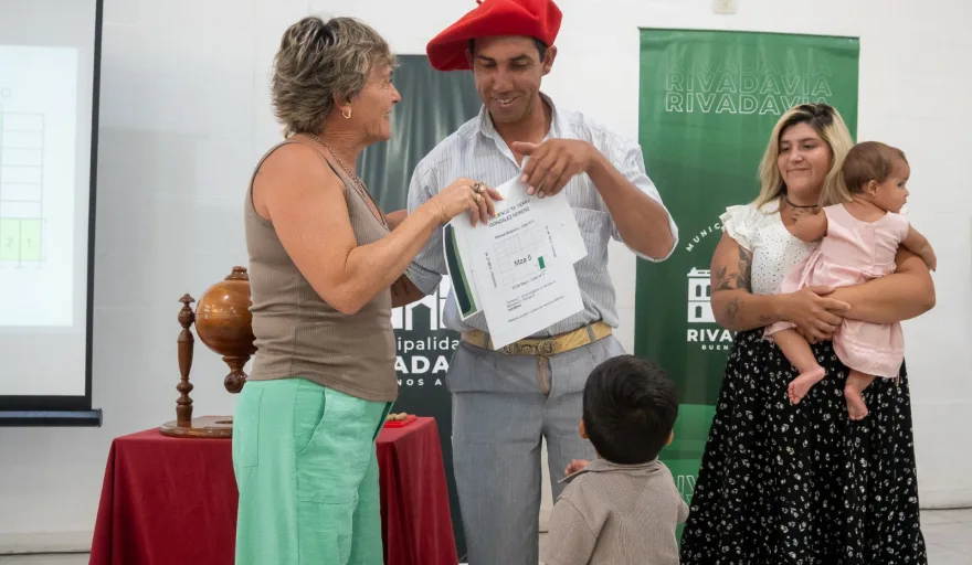 Rivadavia: 83 familias ya tienen su lote propio