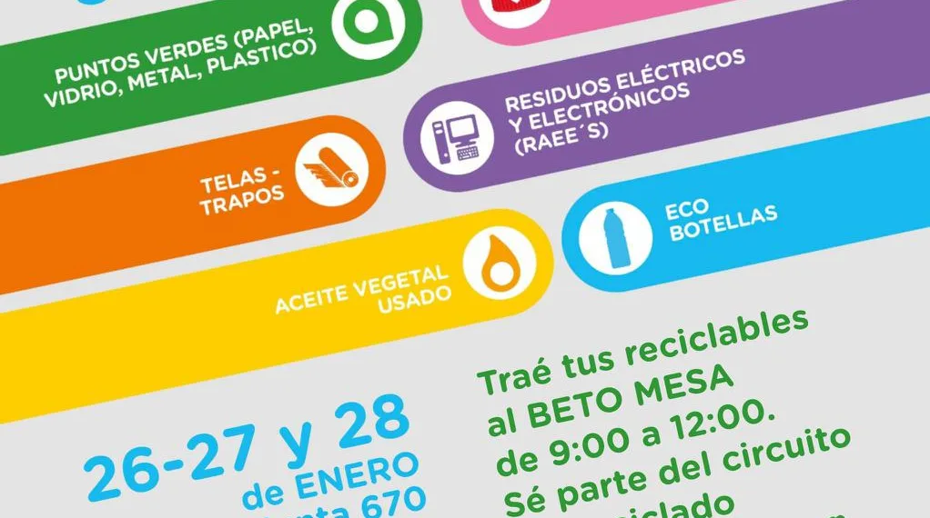 Nueva campaña de reciclado en el complejo «Beto Mesa»