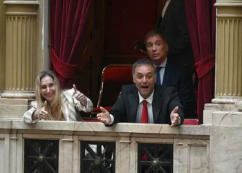 Karina Milei, Adorni y Santilli celebraron la aprobación en Diputados