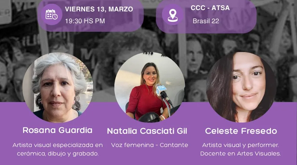 ATSA Junín invita a una charla abierta sobre mujeres y arte