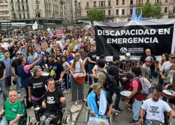 Realizaron una nueva marcha para exigir la aplicación completa de la Emergencia en Discapacidad