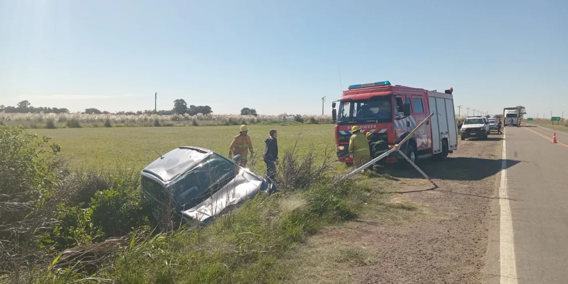 Vuelco en acceso a Ascensión