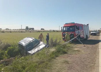 Vuelco en acceso a Ascensión