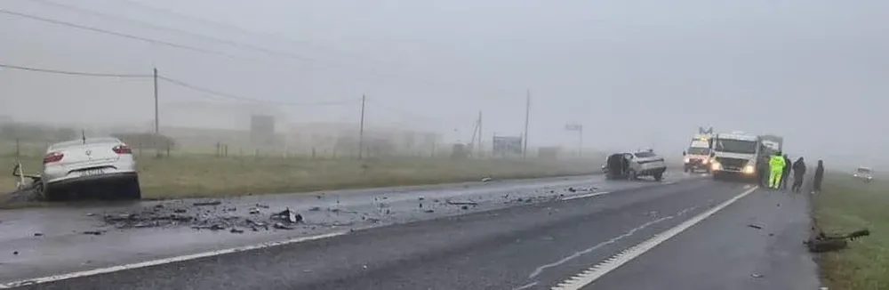 Ruta 205: un muerto tras un triple choque en medio de una densa niebla