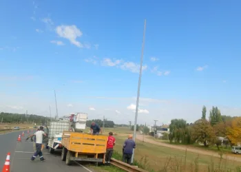 Comenzaron los trabajos de iluminación en avenida Circunvalación
