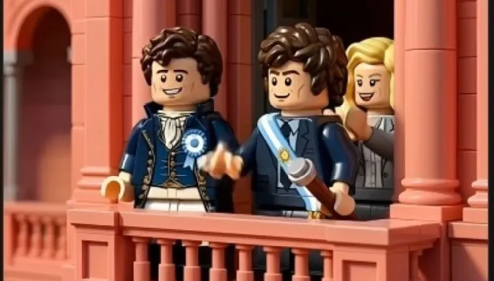 25 de Mayo: el mensaje del Gobierno, con Milei y Belgrano, en modo LEGO