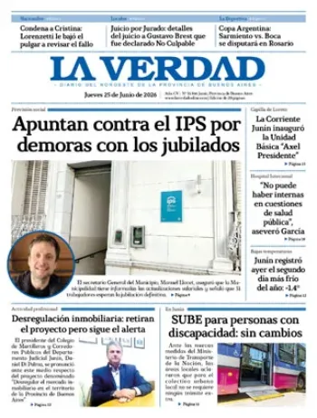 Jueves 25 de junio de 2026