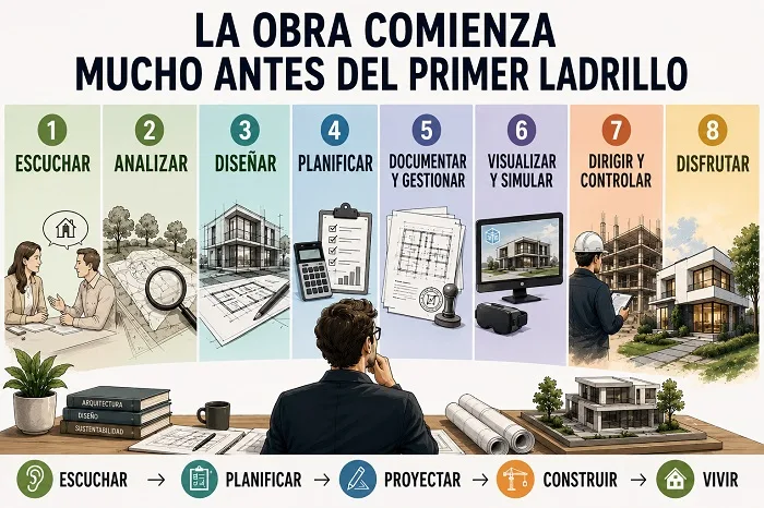 La obra empieza mucho antes del primer ladrillo