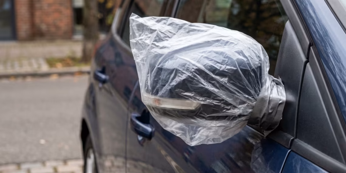 Qué significa una bolsa en el espejo retrovisor lateral del auto