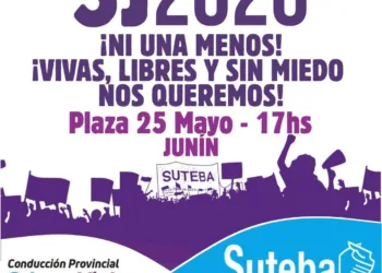 Suteba Junín invita a sumarse a Ni Una Menos