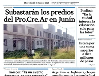 Miércoles 15 de julio de 2026