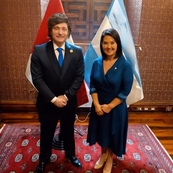 Javier Milei se reunió en Lima con Fujimori en la antesala de la asunción presidencial