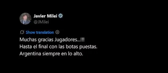 Los mensajes del arco político tras la derrota de la selección argentina