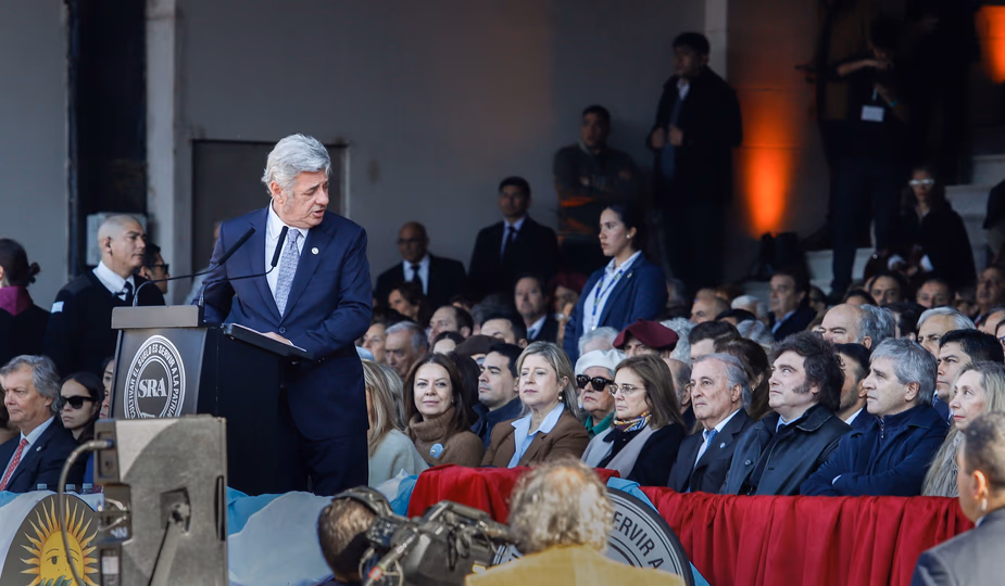 Nicolás Pino reclamó el fin definitivo de las retenciones y destacó el aporte del campo en la apertura oficial de La Rural