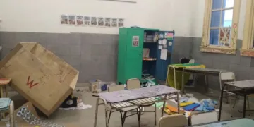 Indignación en Merlo por destrozos en una emblemática escuela durante los festejos por el Mundial