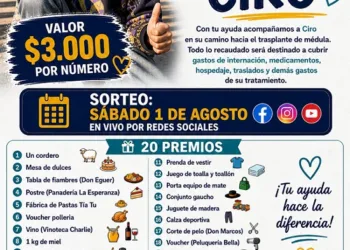 Rifa solidaria para ayudar un niño juninense que necesita un trasplante de médula