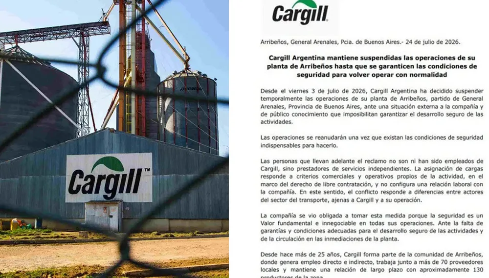 La empresa Cargill explicó por qué cerró el acopio de Arribeños