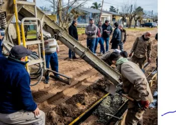 Iniciaron las obras de cordón cuneta y mejorado por calle Chile