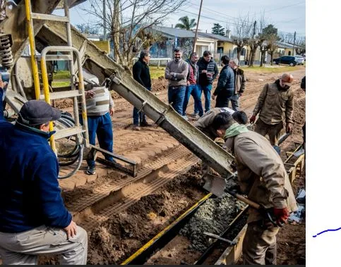 Iniciaron las obras de cordón cuneta y mejorado por calle Chile