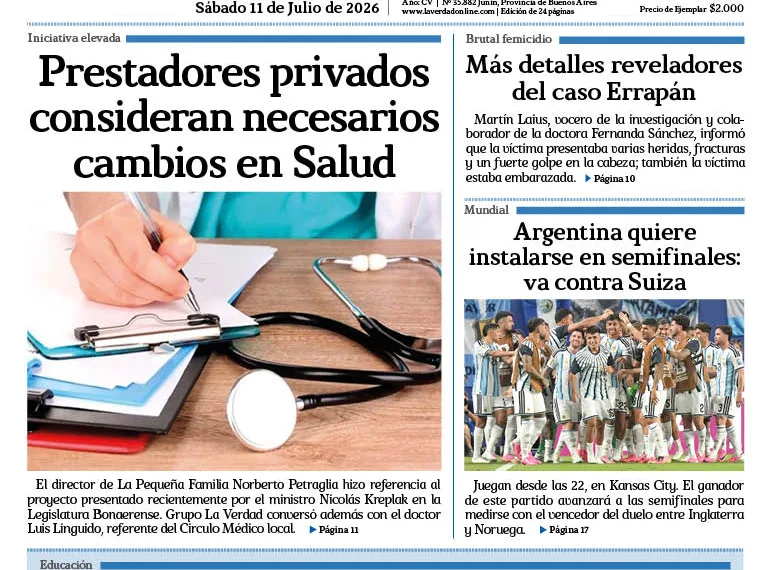 Sábado 11 de julio de 2026