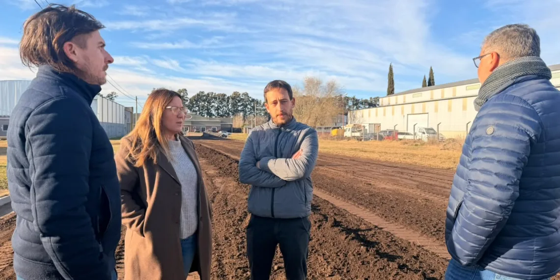 Avance de las obras que Provincia realiza en el Parque Industrial