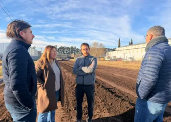 Avance de las obras que Provincia realiza en el Parque Industrial