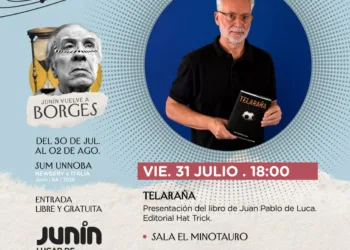 Juan Pablo De Luca presenta el viernes “Telaraña”  en la Feria del Libro de Junín