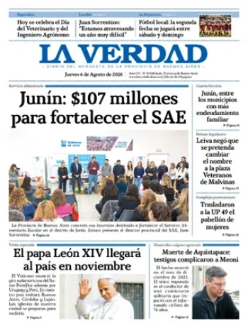 Jueves 6 de agosto de 2026