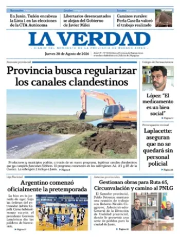 Jueves 20 de agosto de 2026