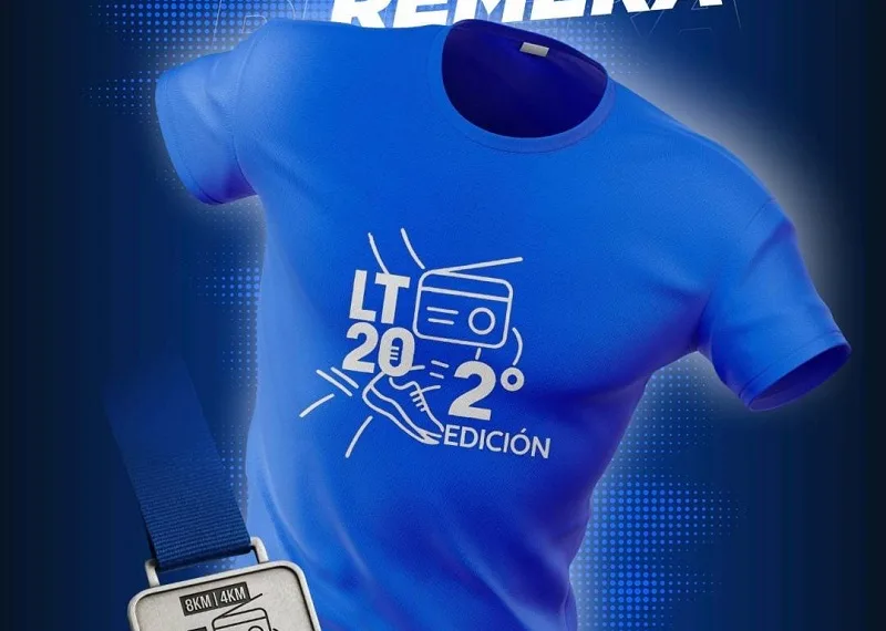 LT20 presentó la remera y la medalla oficial para la segunda edición de la carrera urbana