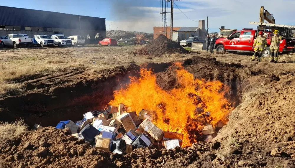 Balcarce: incineraron un cargamento de cocaína y marihuana de 250 kilos