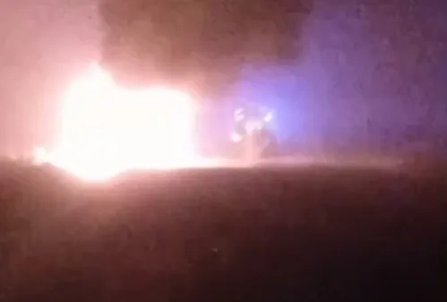 Se incendió un camión en la Ruta 65