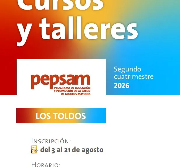 PEPSAM: últimos días para inscribirse a cursos y talleres en las sedes de Rojas y Los Toldos