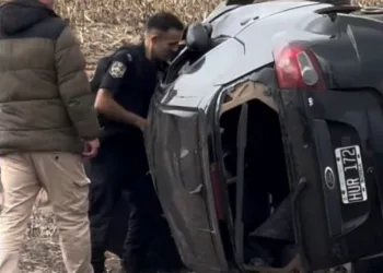 Vuelco de un vehículo en Ruta 65