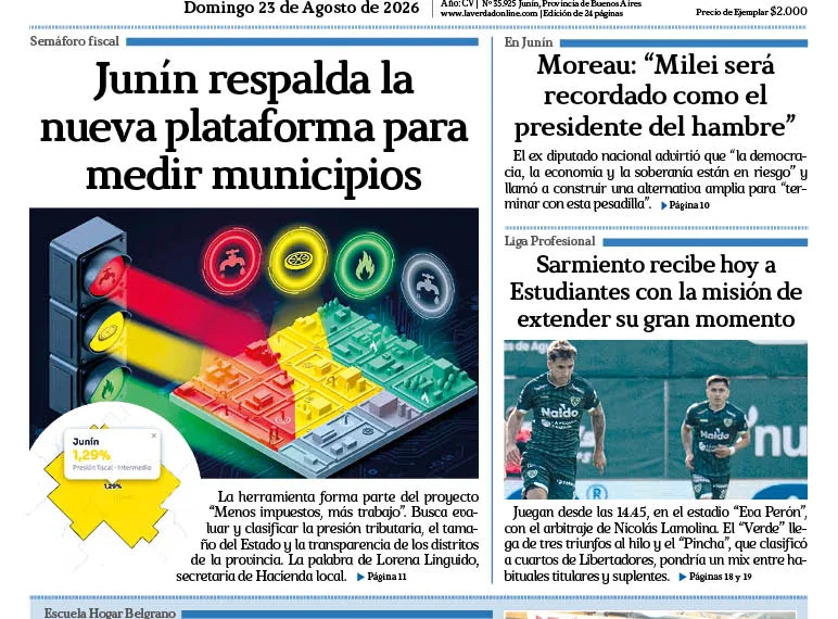 Domingo 23 de agosto de 2026