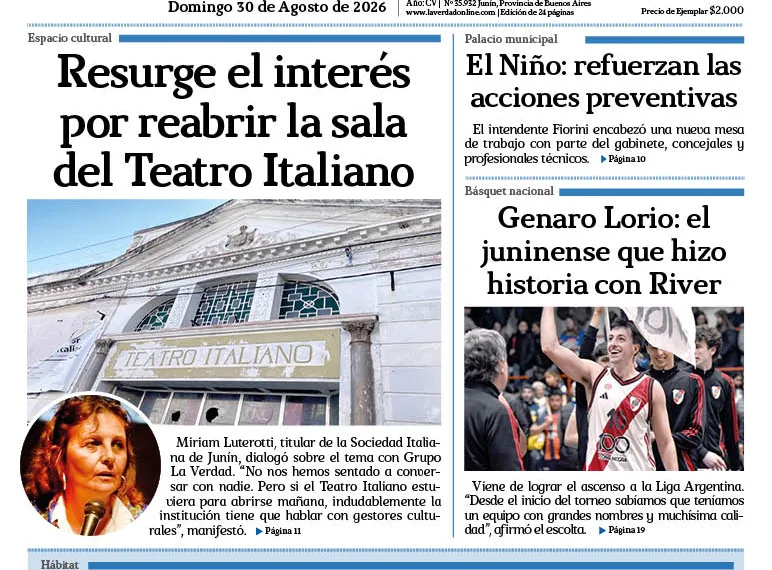 Domingo 30 de agosto de 2026