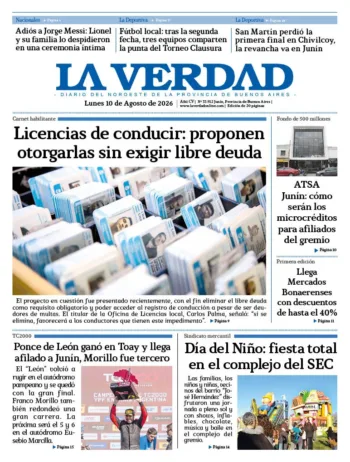 Lunes 10 de agosto de 2026