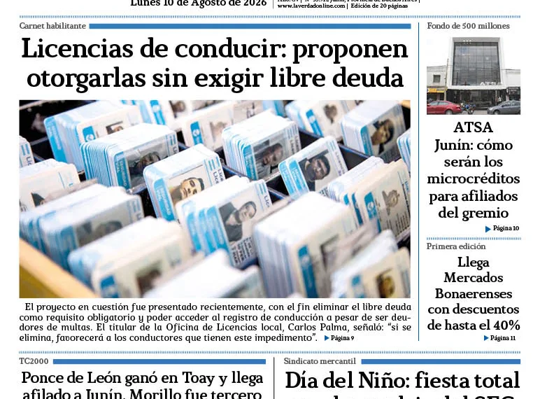 Lunes 10 de agosto de 2026