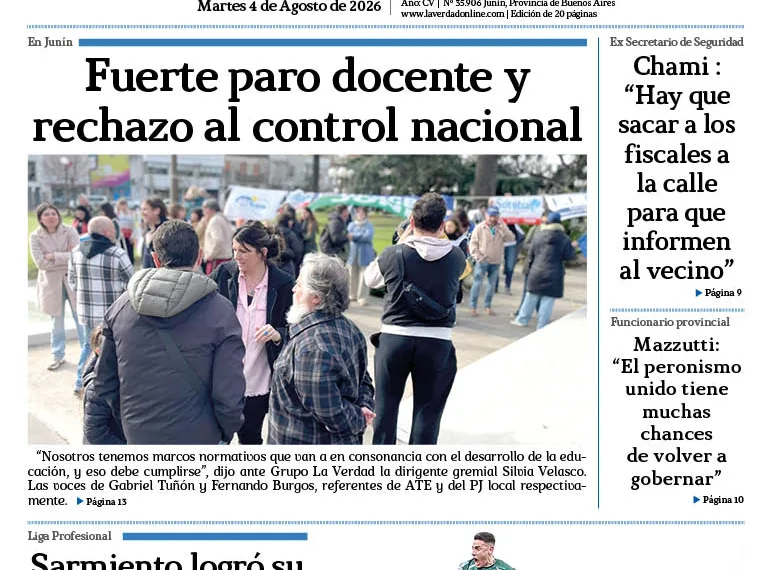 Martes 4 de agosto de 2026