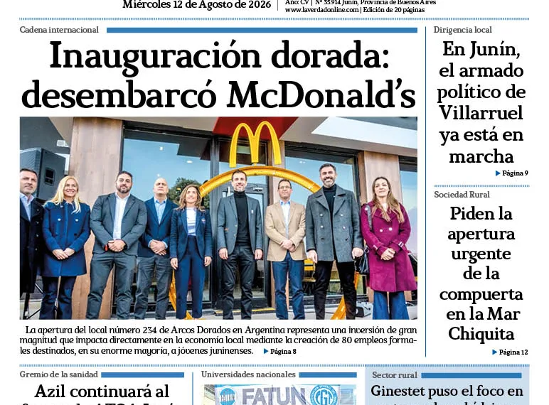 Miércoles 12 de agosto de 2026