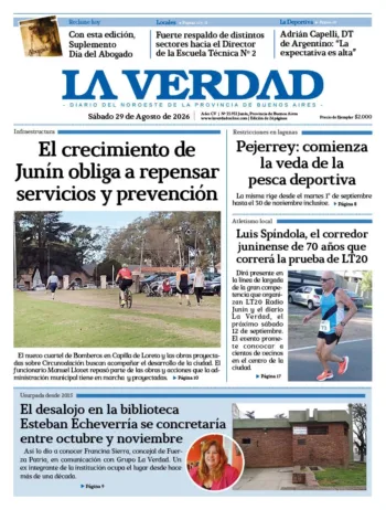 Sábado 29 de agosto de 2026